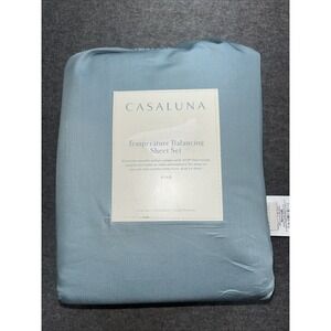 Casaluna King Size Temperature Balancing Sheet Set 300 Thread  Light Teal 4PCS